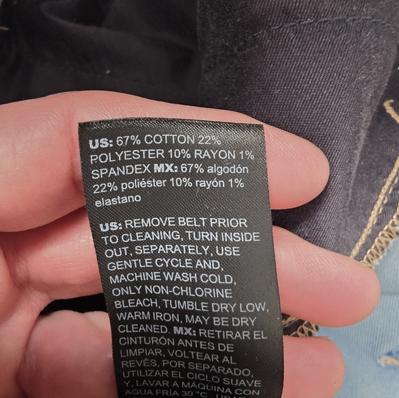 WHBM White House Black Market Wide Leg Cargo Jeans Belted High Rise Size 10 - Picture 12 of 12